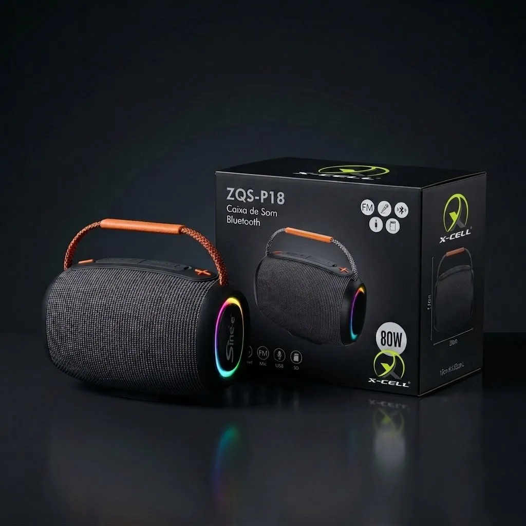 Caixa de Som Bluetooth ZQS-P18 80W — SKU ZQS-P18